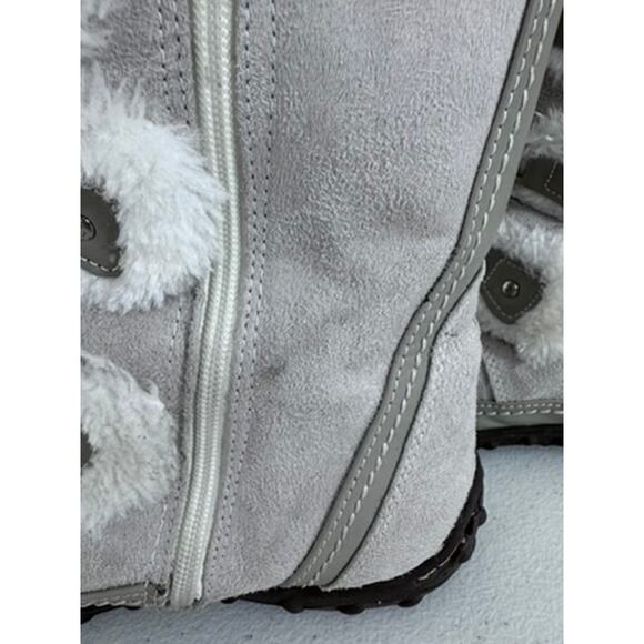 "U.S. POLO" Women's Faux Suede & Faux Fur Lined Lace Up Gray Boots Size 9.5 - Picture 14 of 16